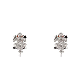 Lancaster White Silver Earrings