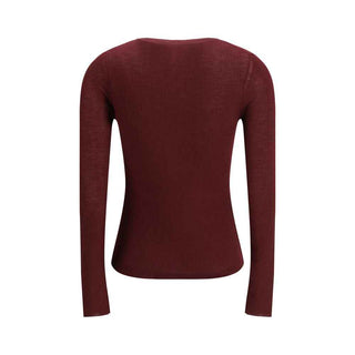 Chloé Bordeaux Wool Long Sleeve T-Shirt