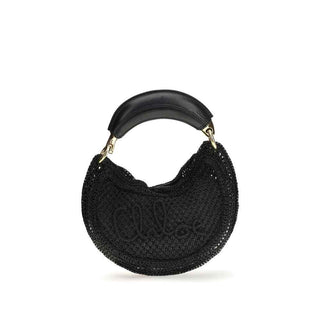 Chloé Black Raffia Shoulder Bag