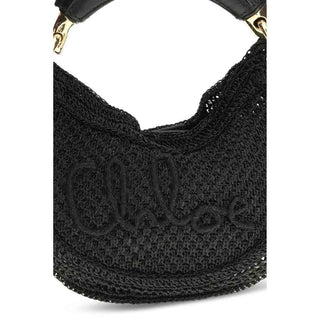 Chloé Black Raffia Shoulder Bag
