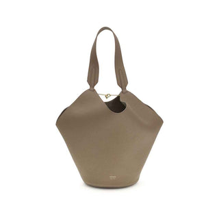 Khaite Beige Calf Leather Bos Taurus Shoulder Bag