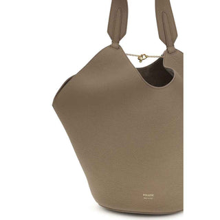 Khaite Beige Calf Leather Bos Taurus Shoulder Bag