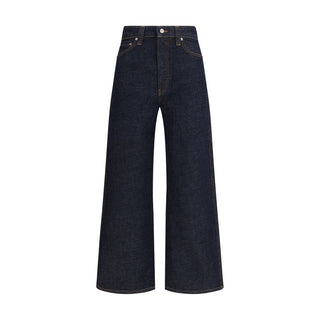 Khaite Blue Cotton Straight-Leg Jeans