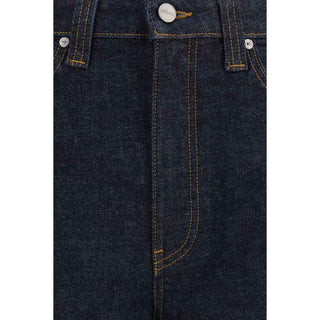 Khaite Blue Cotton Straight-Leg Jeans