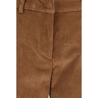 Max Mara Brown Cotton Casual Pants