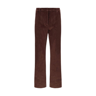 Max Mara Bordeaux Cotton Cropped Pants