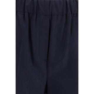 Max Mara Black Cotton Casual Pants