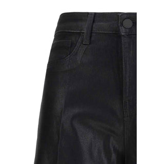 L'Agence Black Cotton High-Waisted Jean