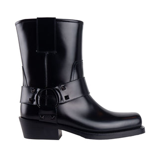 Valentino Garavani Nero Calfskin Women Ankle Boot