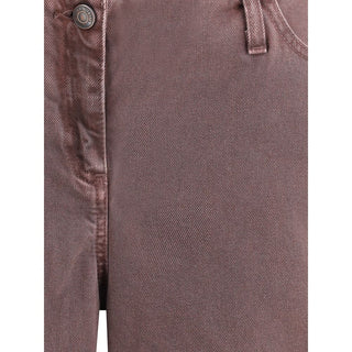 Magda Butrym Brown Cotton Relaxed Fit Jeans