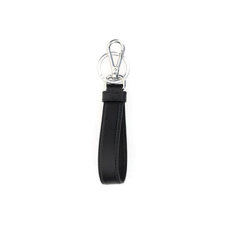Prada Black Stainless Steel Keychain