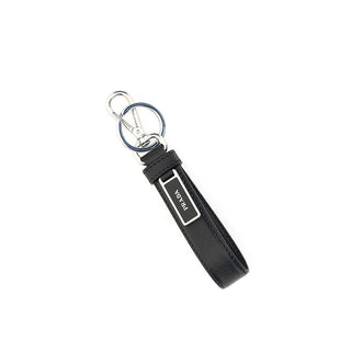 Prada Black Stainless Steel Keychain