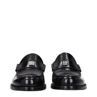 Givenchy Black Leather Slip-On Loafers