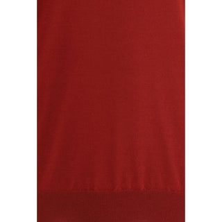 Brunello Cucinelli Red Fleece Wool Sweatshirt