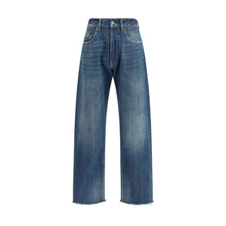 Margiela Blue Cotton Straight-Leg Jeans