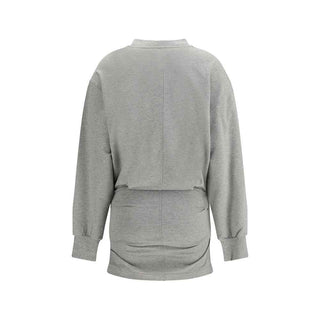 The Attico Gray Cotton Casual Dress