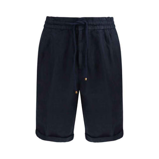 Brunello Cucinelli Blue Linen Bermuda Shorts