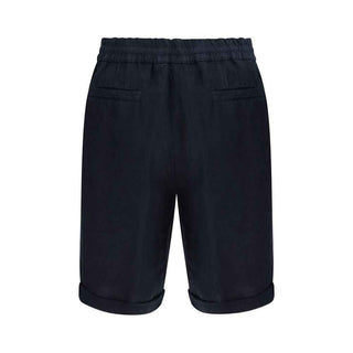 Brunello Cucinelli Blue Linen Bermuda Shorts