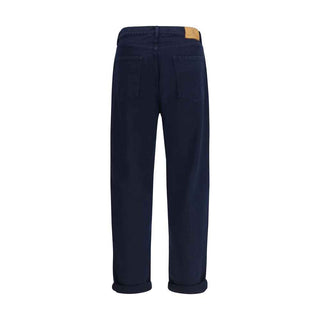 Brunello Cucinelli Blue Cotton Straight-Leg Jeans