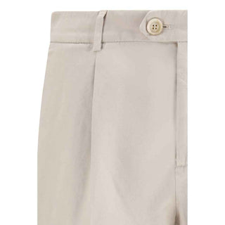 Brunello Cucinelli Cream Cotton Casual Pants
