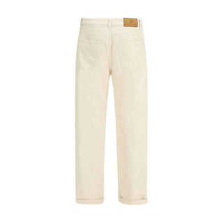 Brunello Cucinelli White Cotton Straight-Leg Jeans