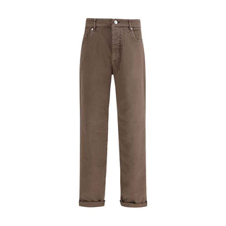 Brunello Cucinelli Brown Cotton High-Waisted Jean