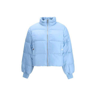 Ganni Light Blue Nylon Coat