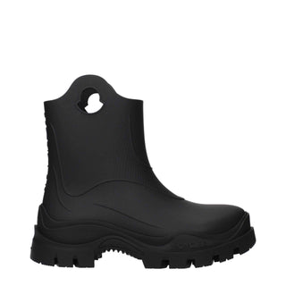 Moncler Black Cotton Ankle Boots