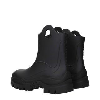Moncler Black Cotton Ankle Boots