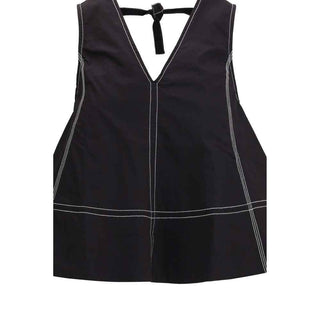 Ganni Black Elastane Top