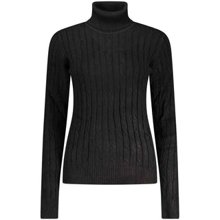 Norway 1963 Black Viscose Women's Turtleneck Sweater