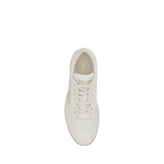 Prada White Lamb Ovis Aries Aries Low Top Sneakers