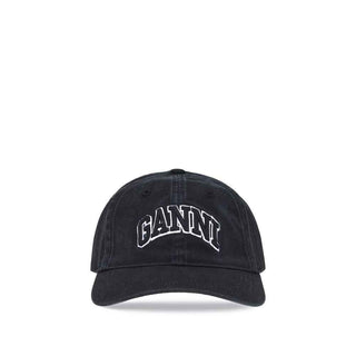 Ganni Black Cotton Cap (Baseball Hat)
