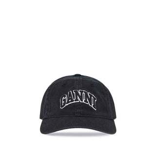 Ganni Black Cotton Cap (Baseball Hat)