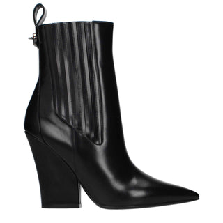 Valentino Garavani Black Leather Ankle Boots