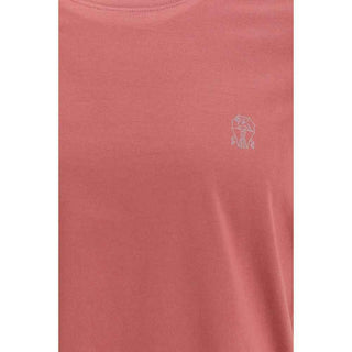 Brunello Cucinelli Red Cotton Long Sleeve T-Shirt