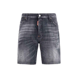Dsquared² Black Cotton Bermuda Shorts