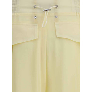 PINKO Yellow Polyester Cargo Pants