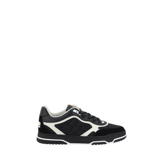 Gucci Black Fabric Low Top Sneakers
