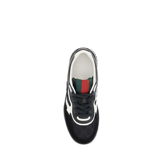 Gucci Black Fabric Low Top Sneakers