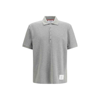 Thom Browne Gray Cotton Polo Shirt