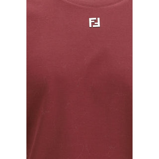 Fendi Bordeaux Cotton T-Shirt