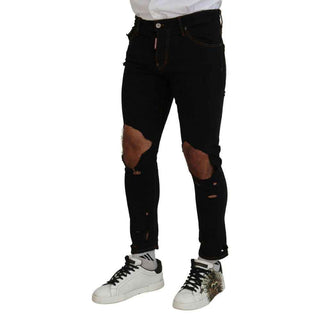 Dsquared² Black Cotton Skinny Pants