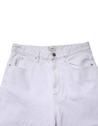 ISABEL MARANT ETOILE White High Waist Straight Denim Jeans