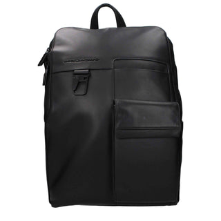 Piquadro Black Leather Backpack