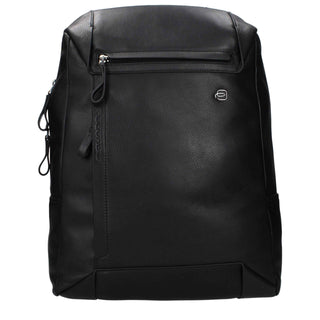 Piquadro Black Leather Backpack