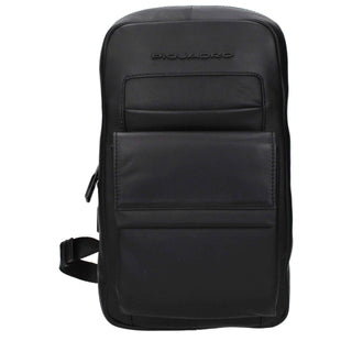 Piquadro Black Leather Backpack