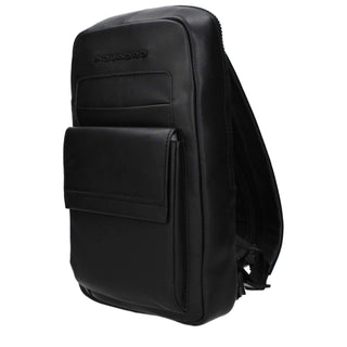 Piquadro Black Leather Backpack