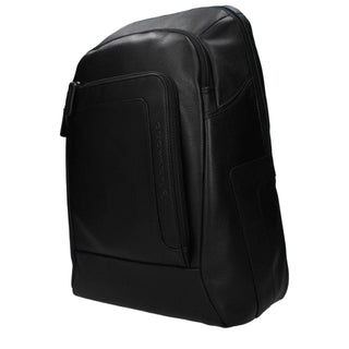 Piquadro Black Leather Backpack