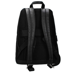 Piquadro Black Leather Backpack